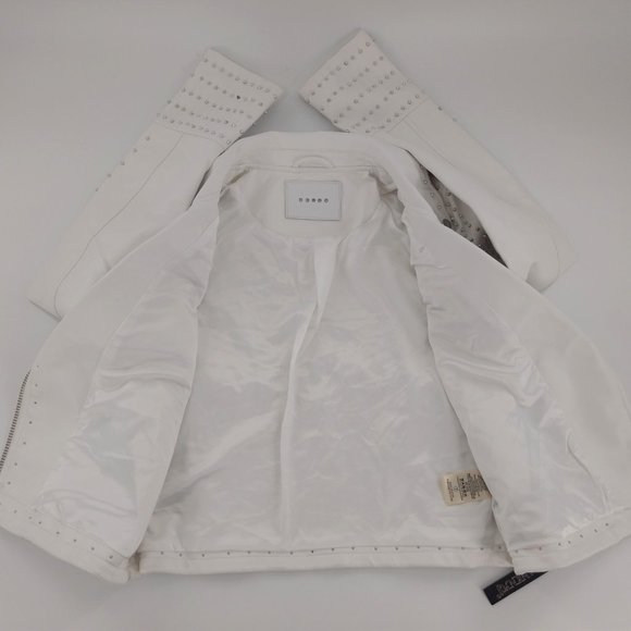 NWOT BLANK NYC Faux Leather Moto Studded Jacket S - Picture 10 of 13